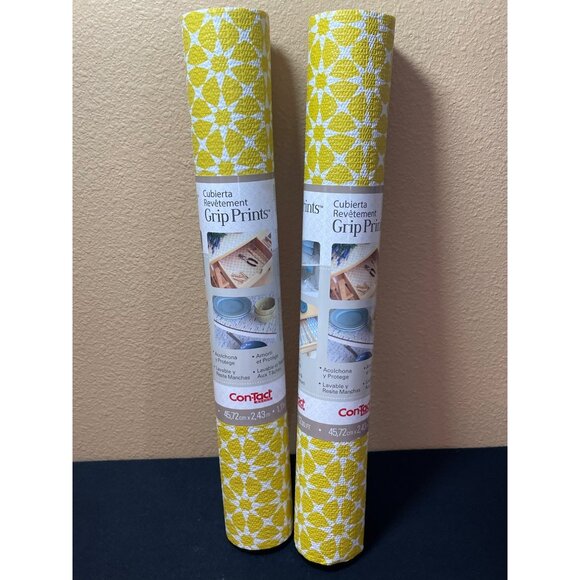 Con Tact Liners Grip Prints Shelves And Drawer Liners Set Of 2 NEW - Picture 2 of 8